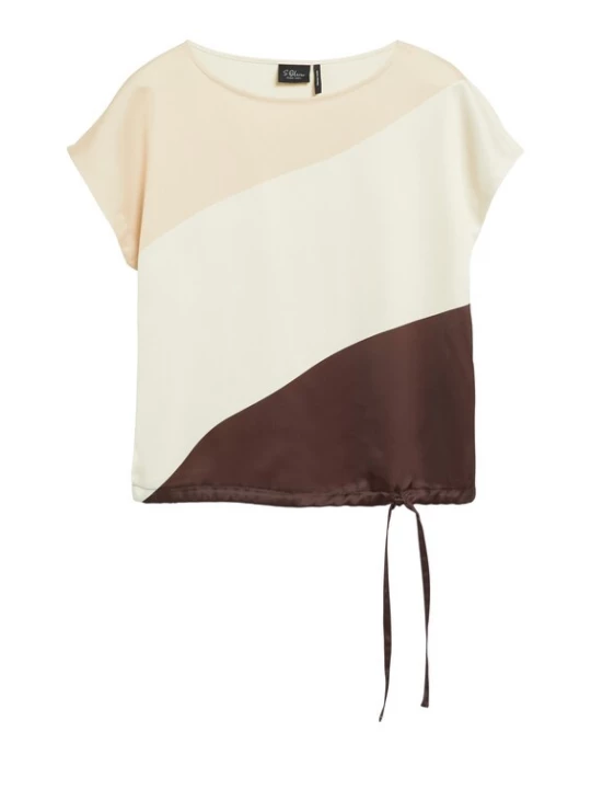Foto van product .Oliver BLACK LABEL Shirt crème / ecru / chocoladebruin s.Oliver