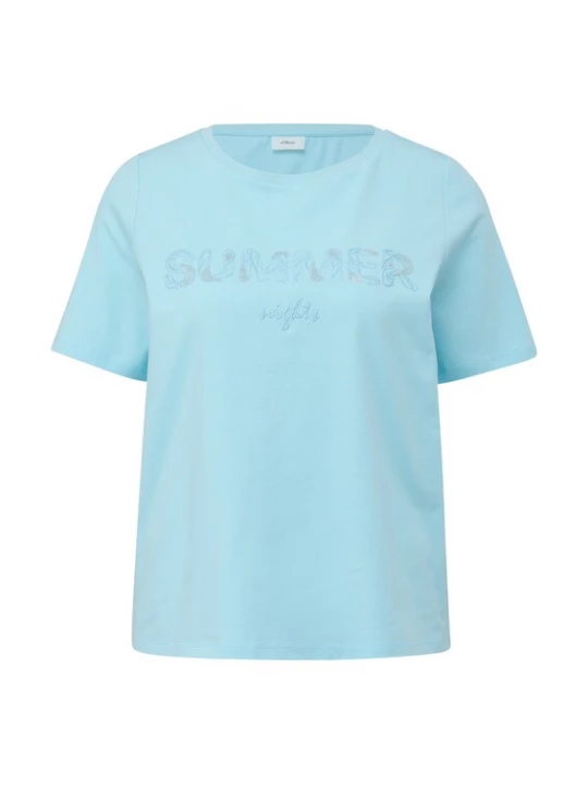 Foto van product .Oliver BLACK LABEL Shirt donkerbeige / lichtblauw s.Oliver