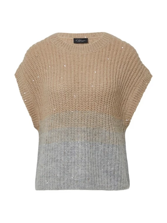 Foto van product .Oliver BLACK LABEL Trui beige / grijs s.Oliver