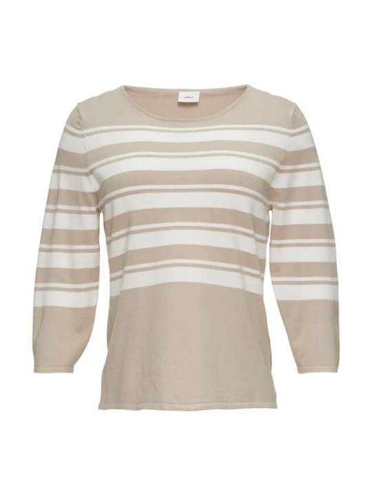 Foto van product .Oliver BLACK LABEL Trui lichtbeige / wit s.Oliver