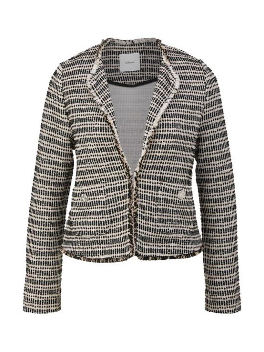 Foto van product .Oliver BLACK LABEL Tussenjas beige / zwart / wit s.Oliver