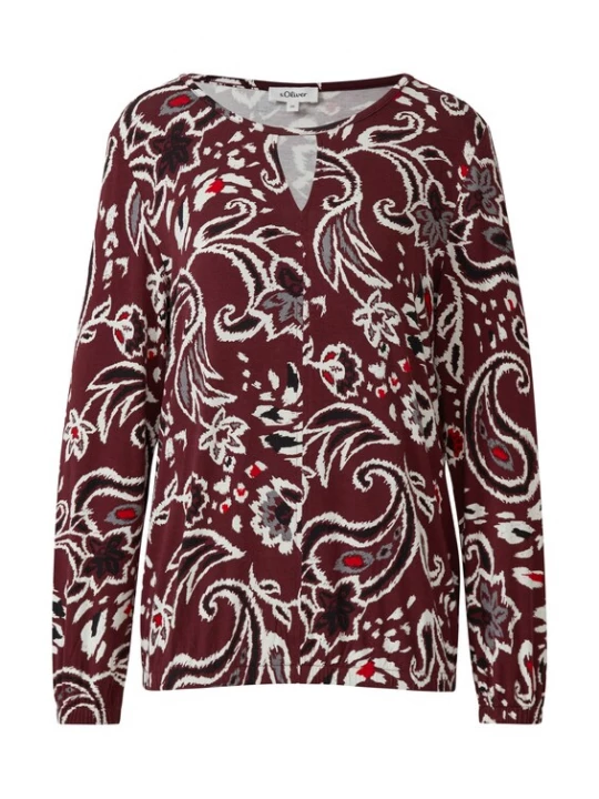 Foto van product .Oliver Blouse gemengde kleuren / bordeaux s.Oliver