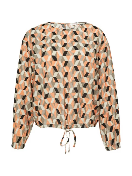 Foto van product .Oliver Blouse grijs / oranje / zwart / wit s.Oliver