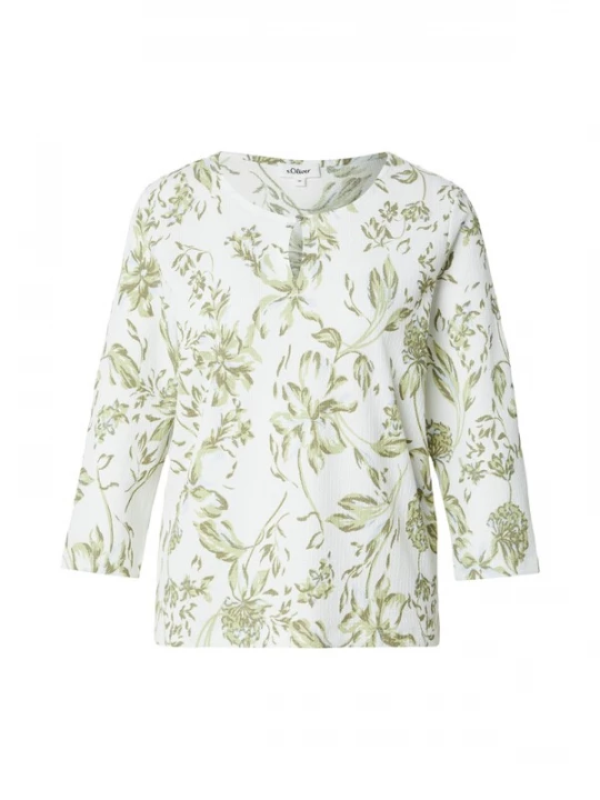 Foto van product .Oliver Blouse olijfgroen / lichtgroen s.Oliver