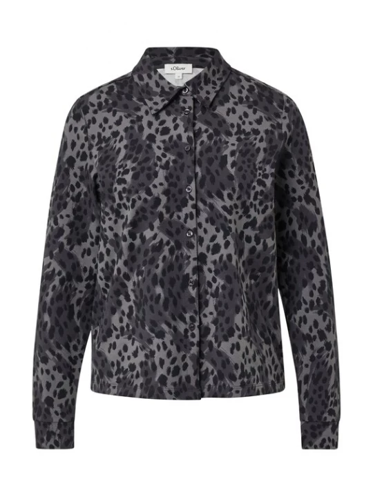 Foto van product .Oliver Blouse taupe / donkergrijs / zwart s.Oliver