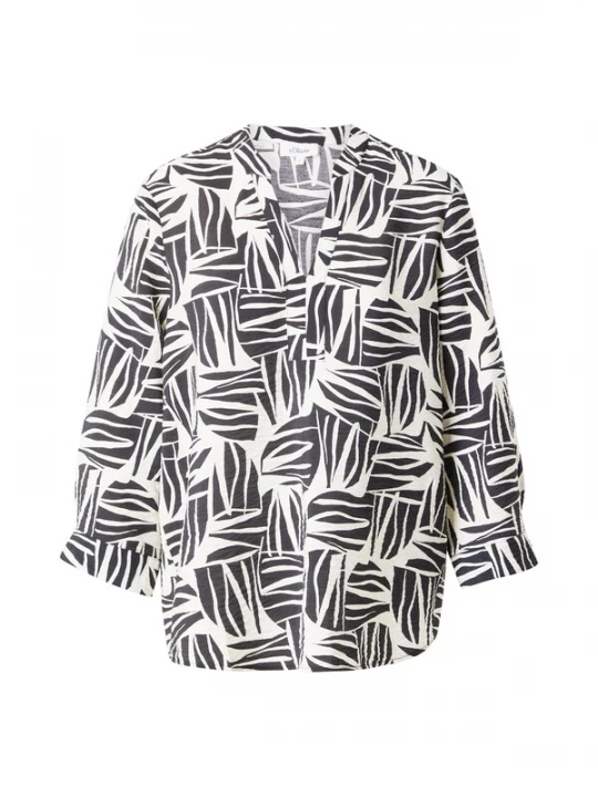Foto van product .Oliver Blouse zwart / wit s.Oliver