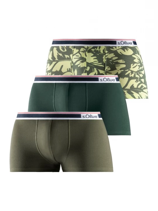 Foto van product .Oliver Boxershorts olijfgroen / smaragd / lichtgroen / wit s.Oliver