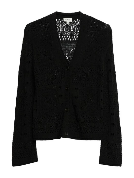Foto van product .Oliver Gebreid vest zwart s.Oliver
