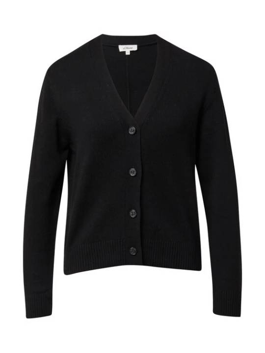 Foto van product .Oliver Gebreid vest zwart s.Oliver