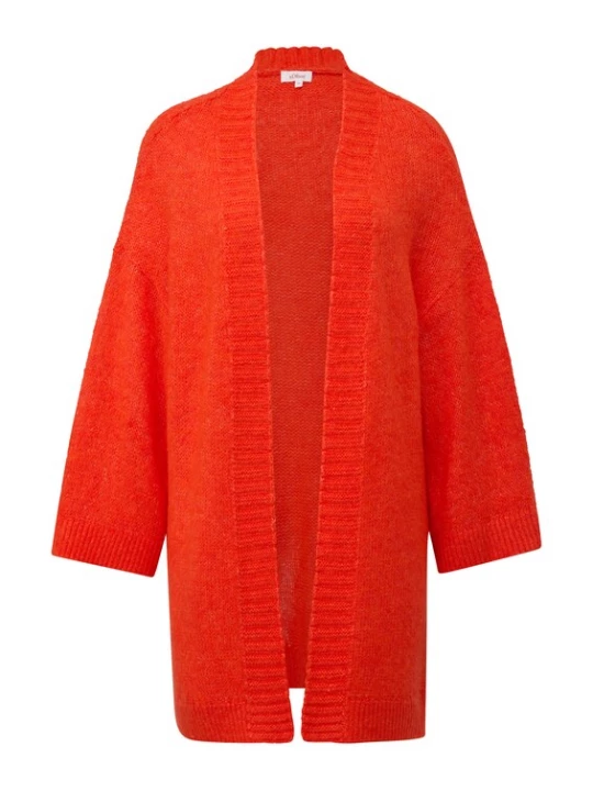 Foto van product .Oliver Gebreide mantel neonoranje s.Oliver