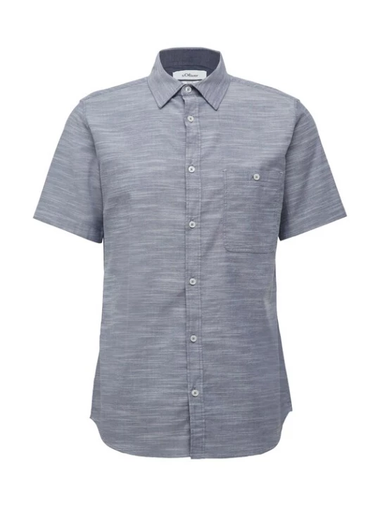 Foto van product .Oliver Overhemd blauw gemêleerd s.Oliver