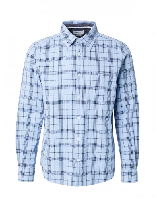 Foto van product .Oliver Overhemd lichtblauw / donkerblauw s.Oliver