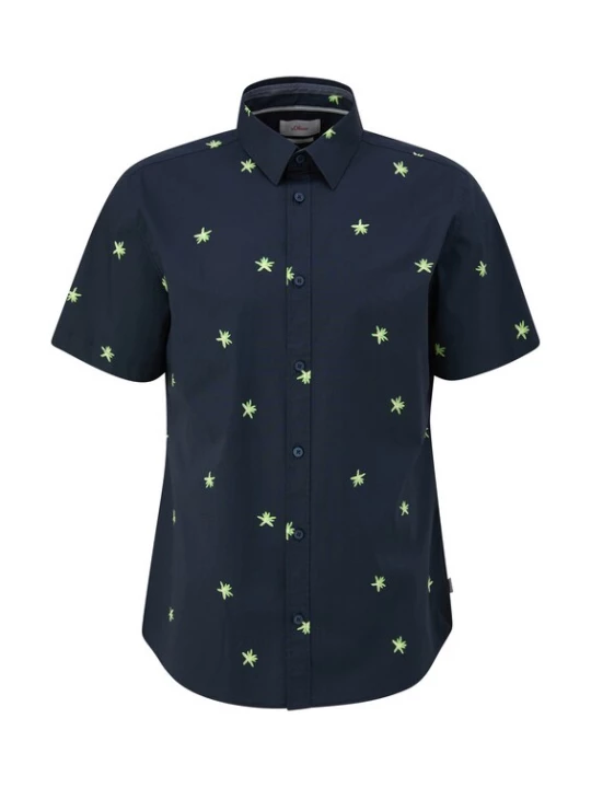 Foto van product .Oliver Overhemd navy / geel / groen s.Oliver