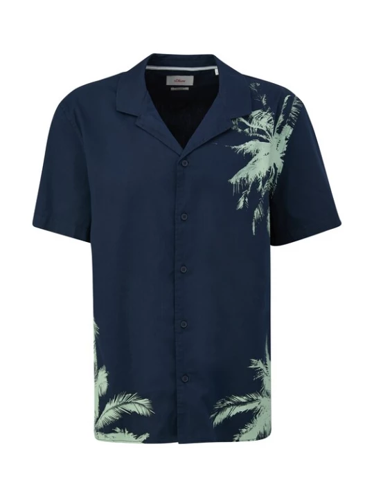 Foto van product .Oliver Overhemd navy / groen s.Oliver