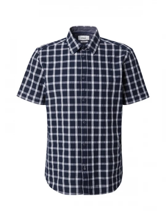 Foto van product .Oliver Overhemd navy / wit s.Oliver
