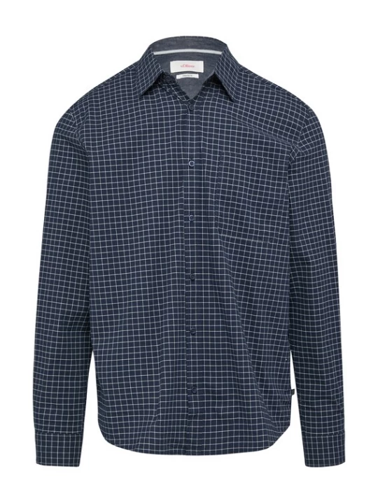 Foto van product .Oliver Overhemd navy / wit s.Oliver