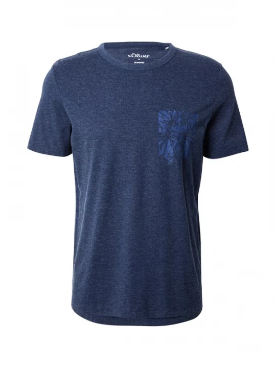 Foto van product .Oliver Shirt blauw gemêleerd s.Oliver