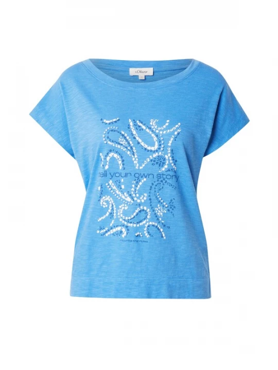 Foto van product .Oliver Shirt blauw / hemelsblauw / wit s.Oliver