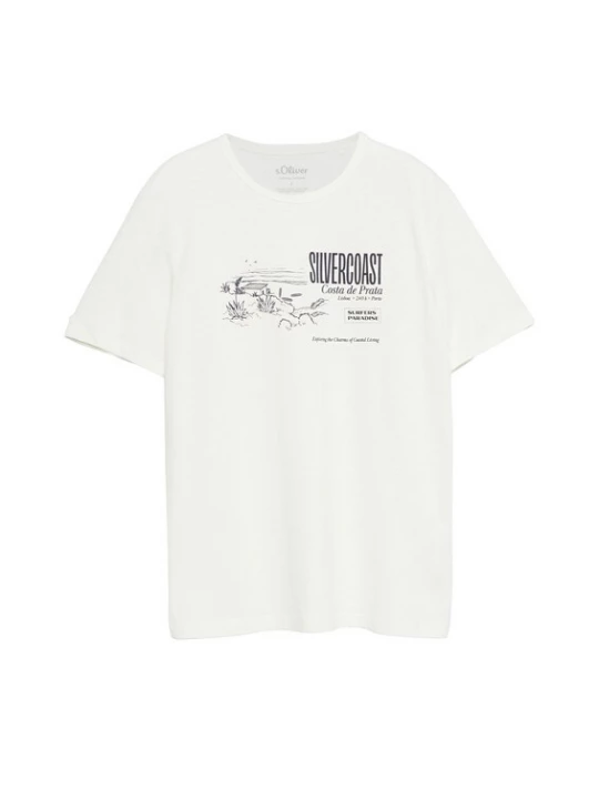 Foto van product .Oliver Shirt ecru / donkerblauw s.Oliver