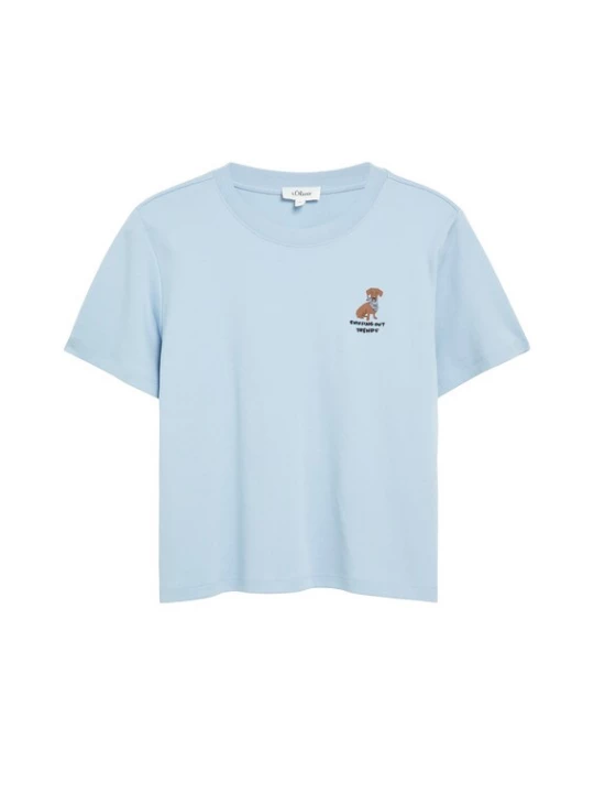 Foto van product .Oliver Shirt enziaan / lichtblauw / bruin / zwart s.Oliver