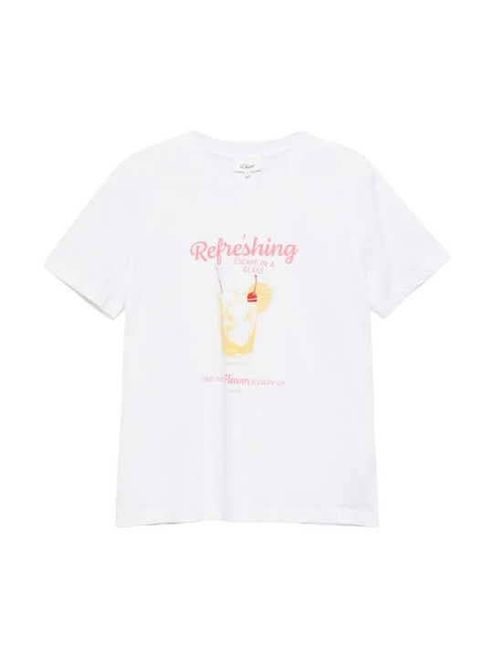 Foto van product .Oliver Shirt geel / pink / kersrood / wit s.Oliver