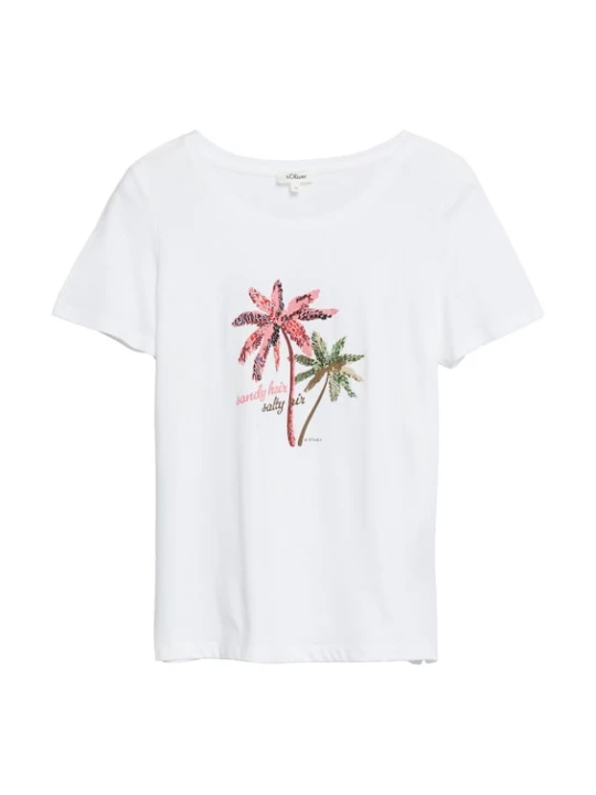 Foto van product .Oliver Shirt grasgroen / rosa / wit s.Oliver