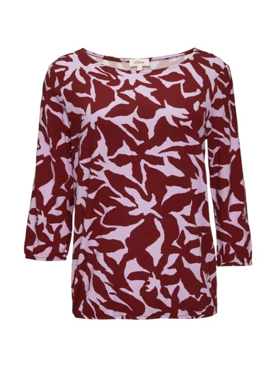 Foto van product .Oliver Shirt lavendel / wijnrood s.Oliver