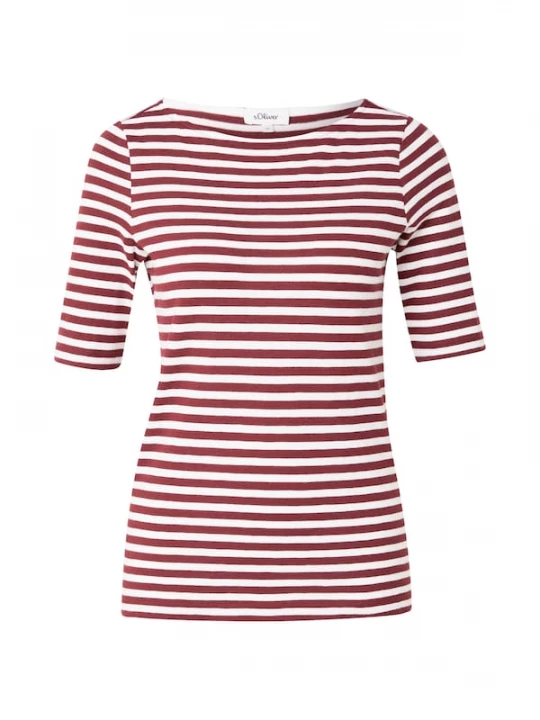 Foto van product .Oliver Shirt lichtbeige / merlot s.Oliver