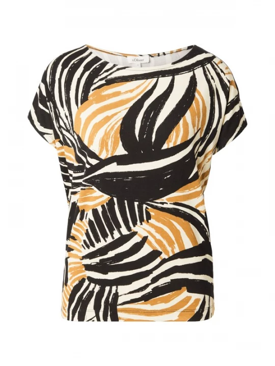 Foto van product .Oliver Shirt lichtbeige / pueblo / zwart s.Oliver