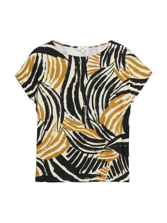 Foto van product .Oliver Shirt lichtbeige / pueblo / zwart s.Oliver