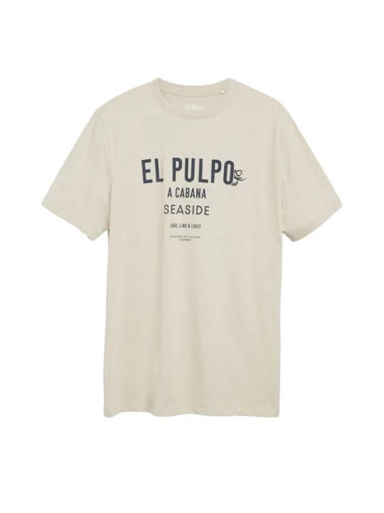 Foto van product .Oliver Shirt lichtbeige / zwart s.Oliver