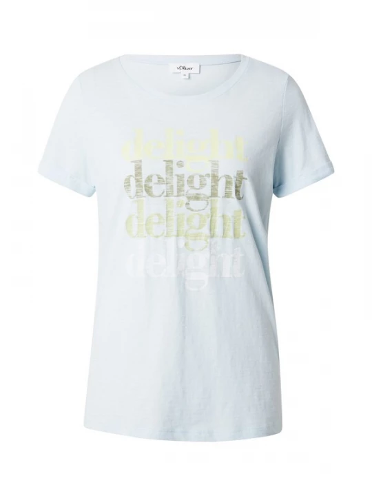 Foto van product .Oliver Shirt lichtblauw / citroengeel / kaki / wit s.Oliver