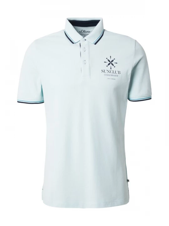 Foto van product .Oliver Shirt lichtblauw / zwart s.Oliver