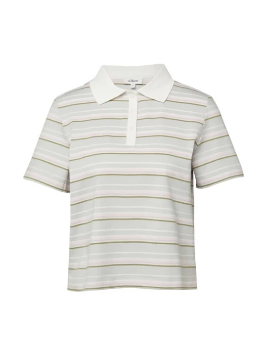 Foto van product s.Oliver Shirt lichtgrijs / olijfgroen / poederroze / wit