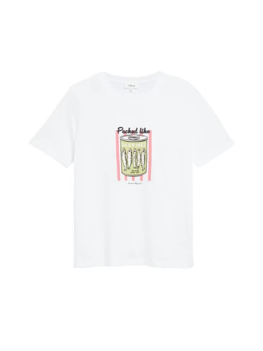 Foto van product .Oliver Shirt lichtgroen / lichtroze / zwart / wit s.Oliver