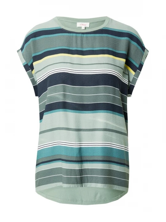 Foto van product .Oliver Shirt navy / lichtgeel / jade groen / pastelgroen s.Oliver