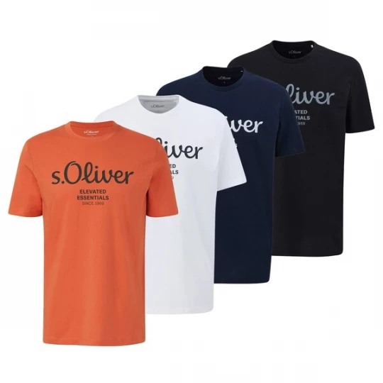 Foto van product .Oliver Shirt navy / oranje / wit s.Oliver