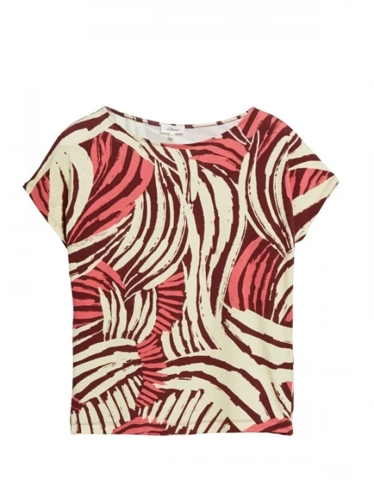 Foto van product .Oliver Shirt '.Oliver - Dames t-shirt' bruin s.Oliver