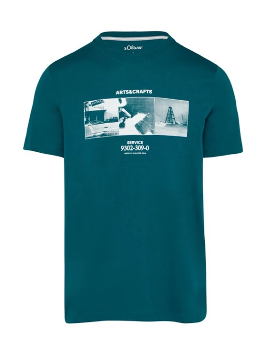 Foto van product .Oliver Shirt petrol / wit s.Oliver