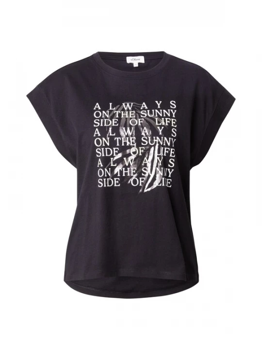 Foto van product .Oliver Shirt zwart / zilver / wit s.Oliver