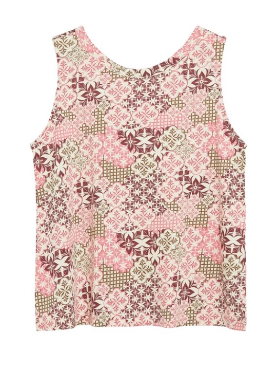 Foto van product .Oliver Top olijfgroen / pink / bordeaux / wit s.Oliver