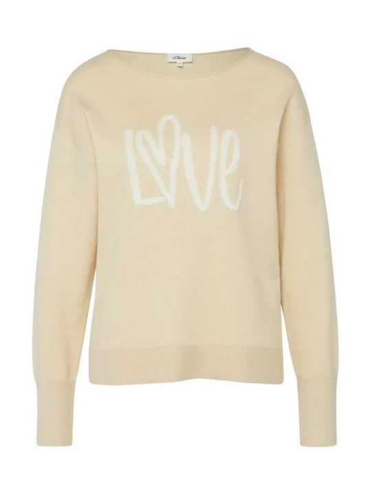 Foto van product .Oliver Trui beige / wit s.Oliver