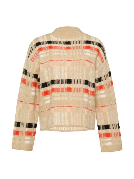 Foto van product .Oliver Trui sand / rood / zwart / wit s.Oliver