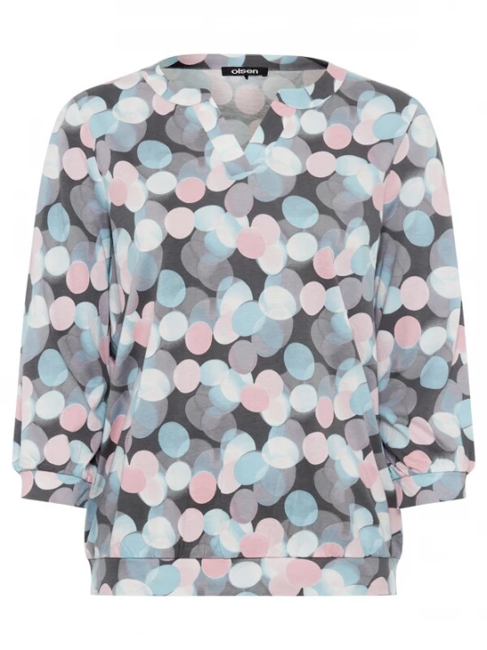 Foto van product Olsen Shirt 'Clar' blauw / grijs / rosa / zwart
