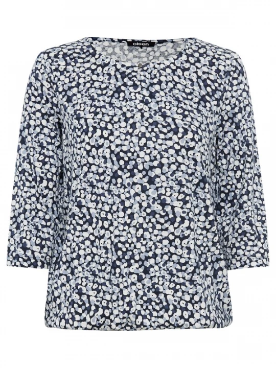 Foto van product Olsen Shirt donkerblauw / lichtgrijs / wit