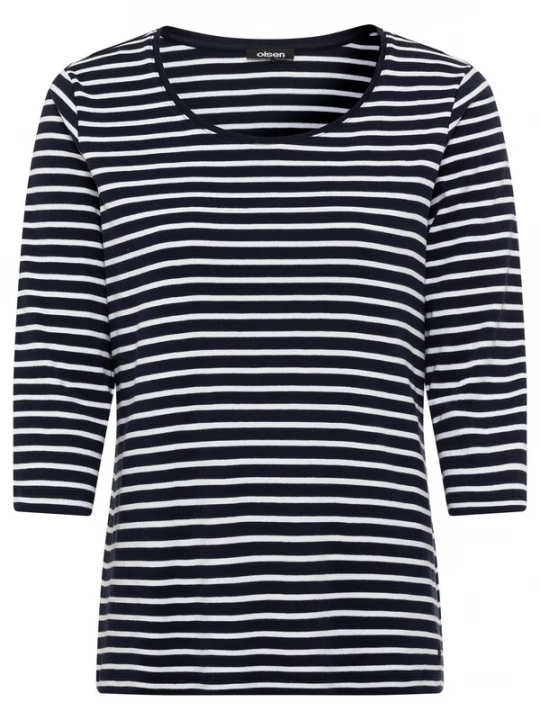 Foto van product Olsen Shirt 'Hannah' marine / wit