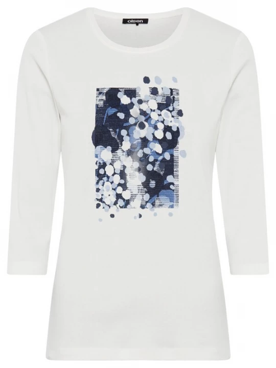 Foto van product Olsen Shirt lichtblauw / donkerblauw / offwhite