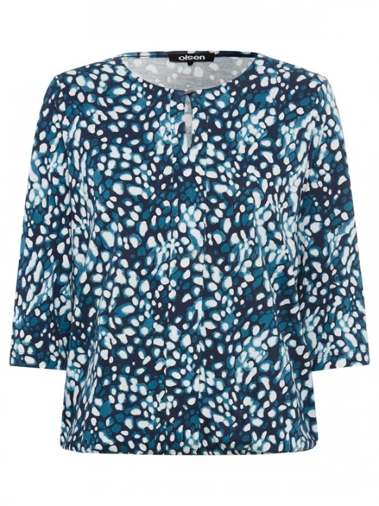 Foto van product Olsen Shirt lichtblauw / donkerblauw / wit