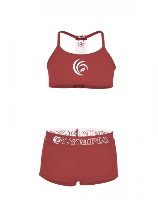 Foto van product OLYMPIA Bikini bordeaux / wit