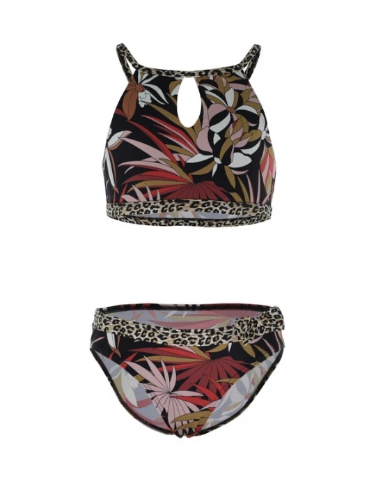 Foto van product OLYMPIA Bikini olijfgroen / oudroze / zwart / wit